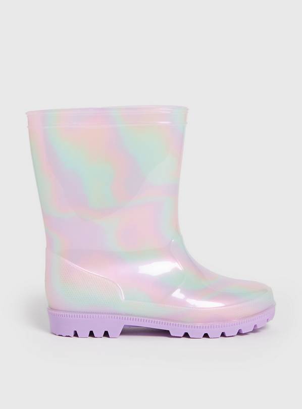 Pearlescent Wellies 7 Infant